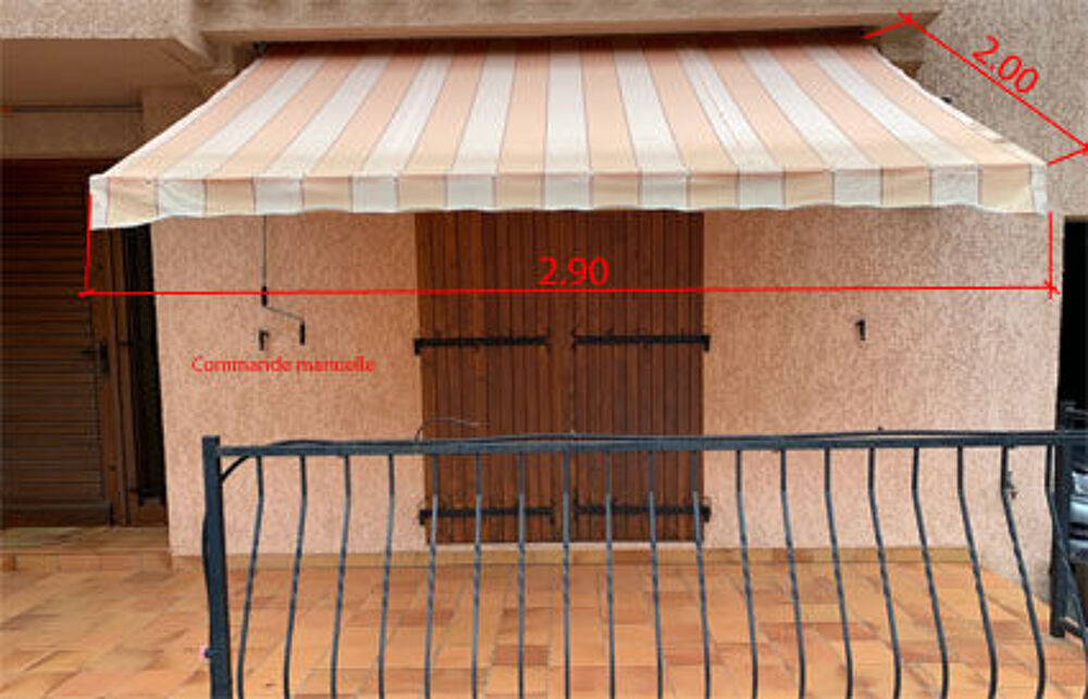 Store ext&eacute;rieur 2.90 x 2.00 commande manuelle, Jardin
