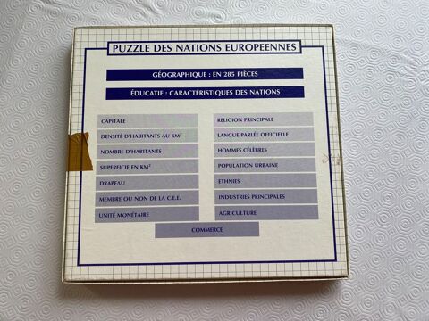 Puzzle carte de l'Europe des nations Pom Alo + poster 5 Paris 20 (75)