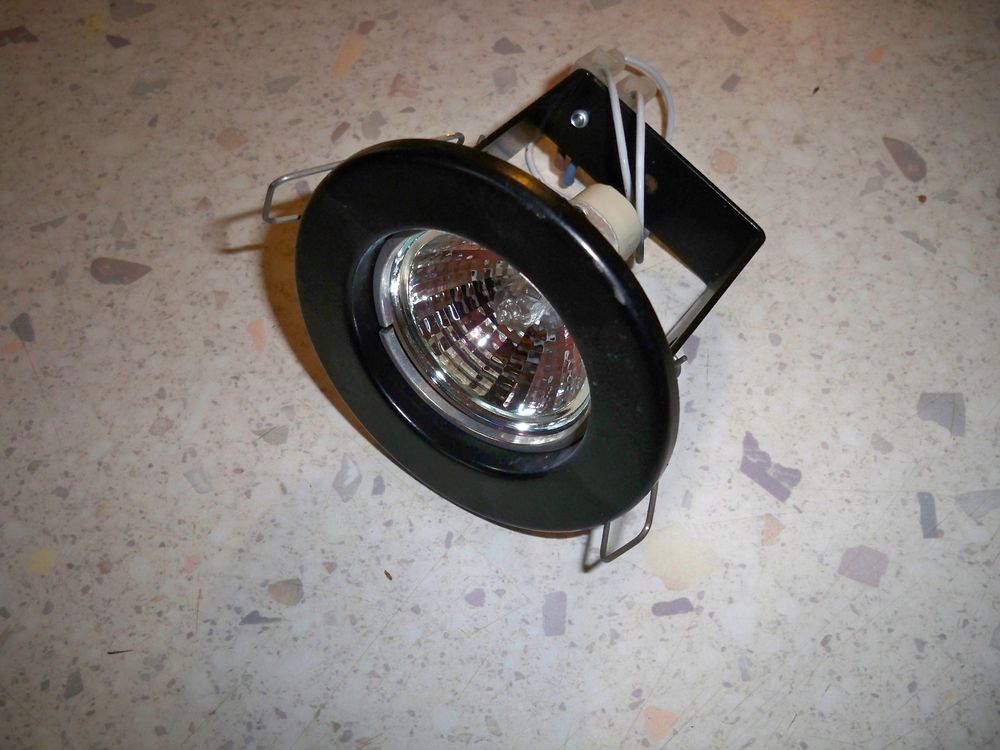 Lot de 5 Spots fixes noir TBT 12v Décoration