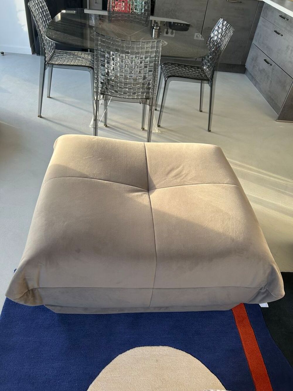 Pouf Velours SIA HOME gris Meubles