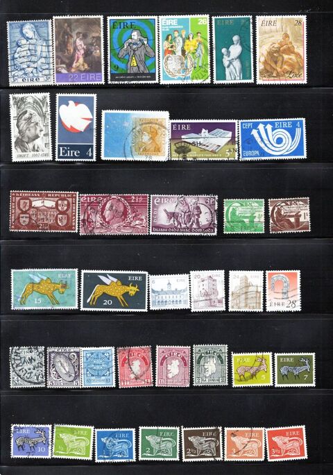 lot de 44 timbres d'IRLANDE 2 Les �glisottes-et-Chalaures (33)