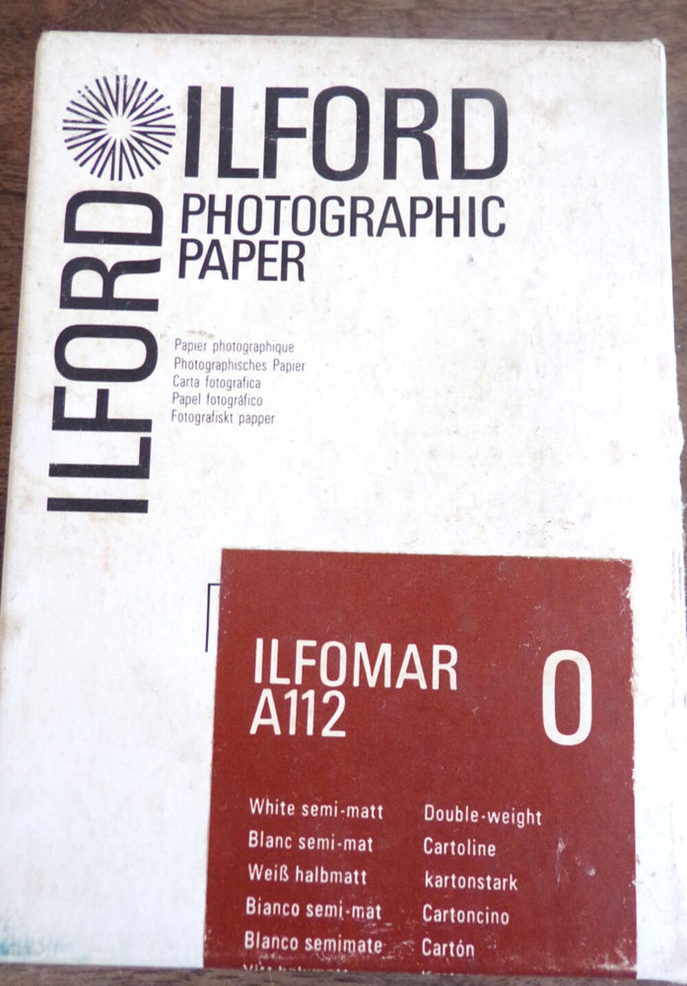 Ilford papier photographique argentique A112 blanc semi-mat Photos/Video/TV