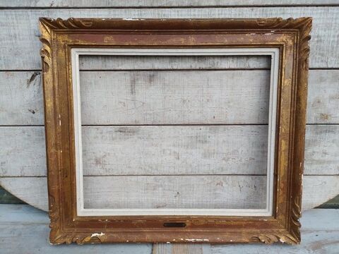  Cadre Bois Sculpt� Montparnasse Dor� Profil Plat Format 8F  1 Loches (37)