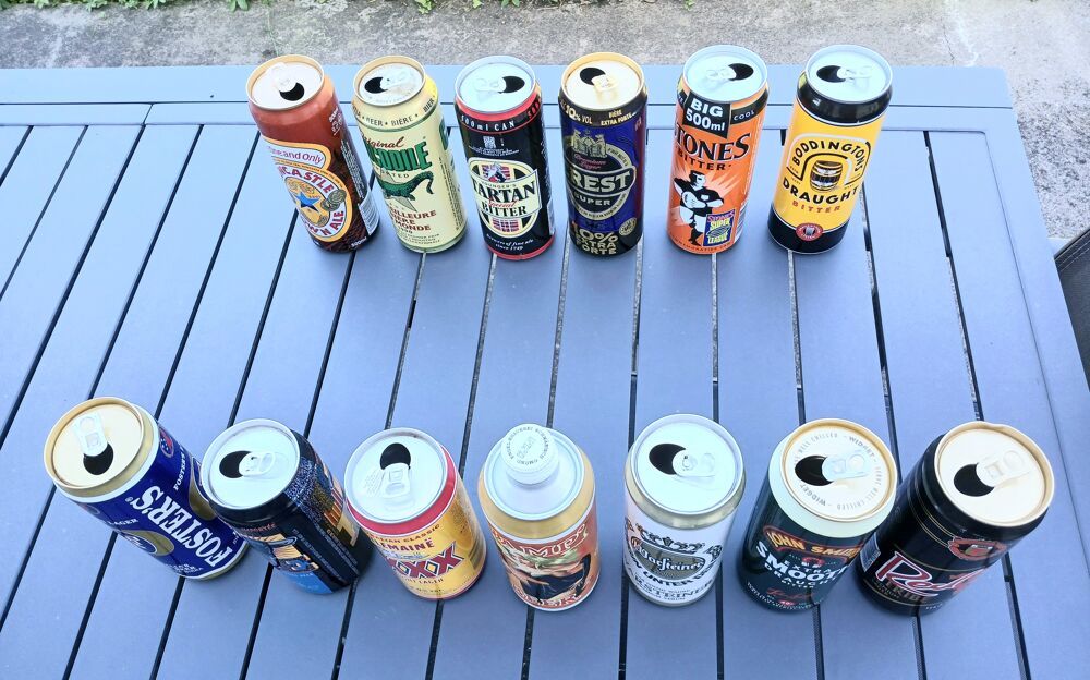 CANETTES DE BIERE VIDES POUR COLLECTION 