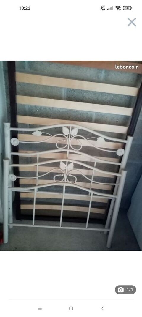 Cadre de lit fer forg 35 Villers-Bocage (14)
