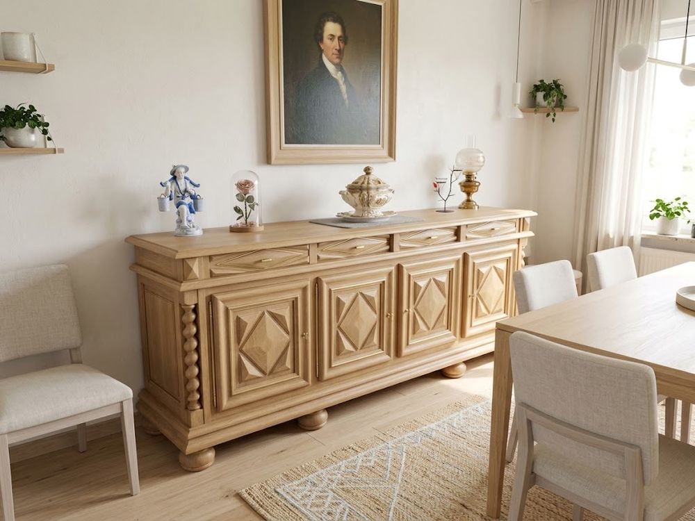 salle a manger complete en noyer marron a relooker Meubles