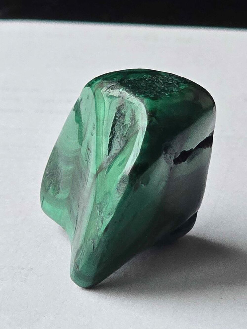 Pierre Malachite Naturelle Polie 53g Katanga RDC-Min&eacute;ral de Collection 