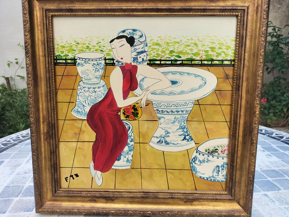 Tableau - Peinture Femme Asiatique 
