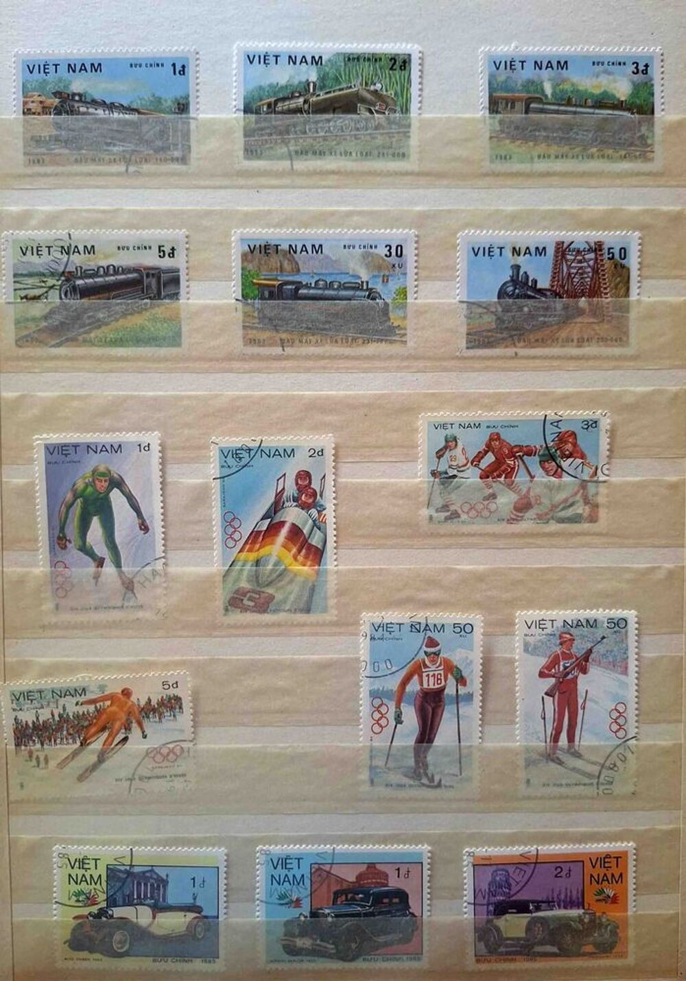 Lot de timbres de collection de 3 pays (Div3) 