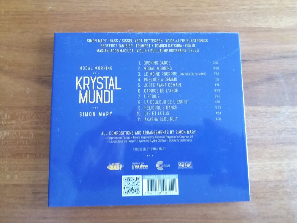 CD Krystal Mundi et Simon Mary MODAL MORNING CD et vinyles