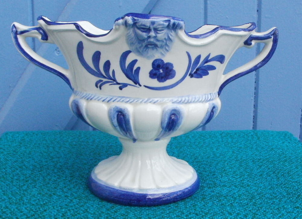 Vasque en porcelaine bleue et blanche - M&eacute;dicis Dcoration