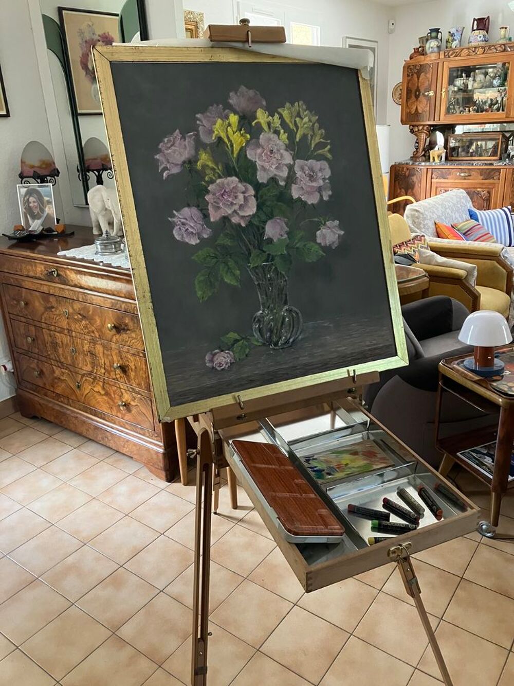 Chevalet peintre en bois Décoration