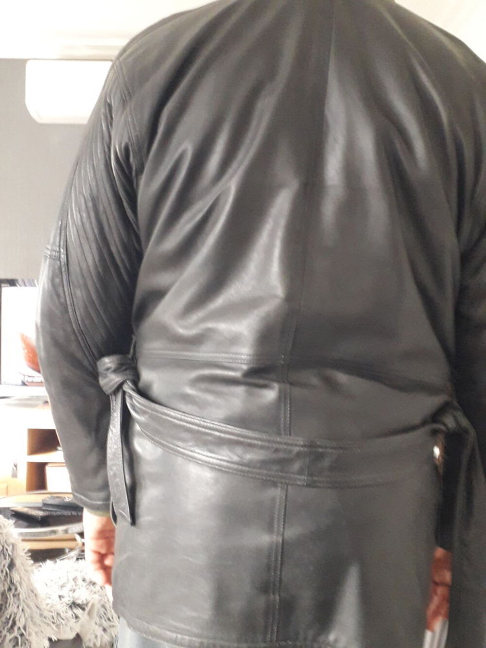 veste longue en cuir Vêtements