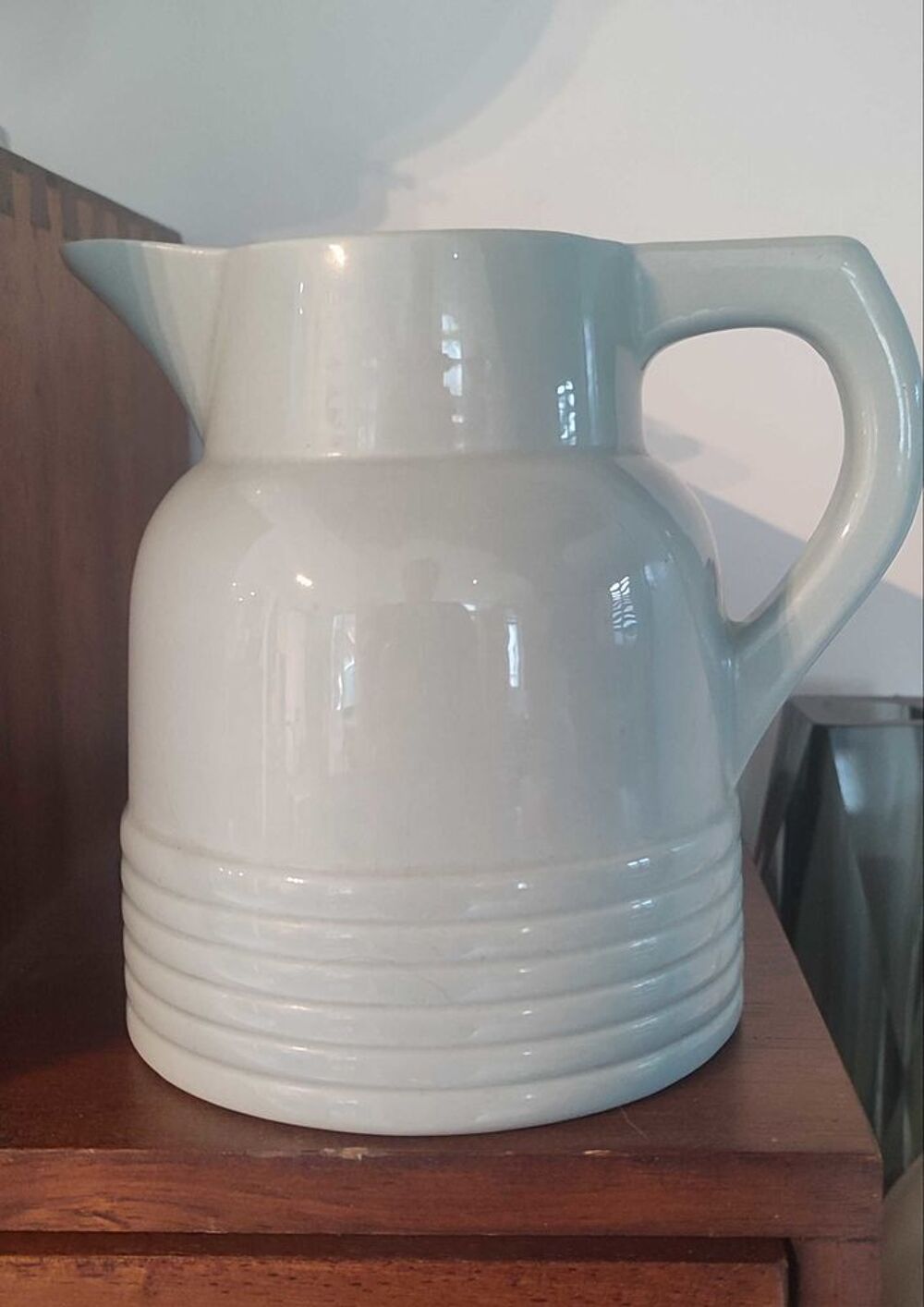 Pichet Art D&eacute;co Longwy, Vert C&eacute;ladon Ann&eacute;es 30-40 