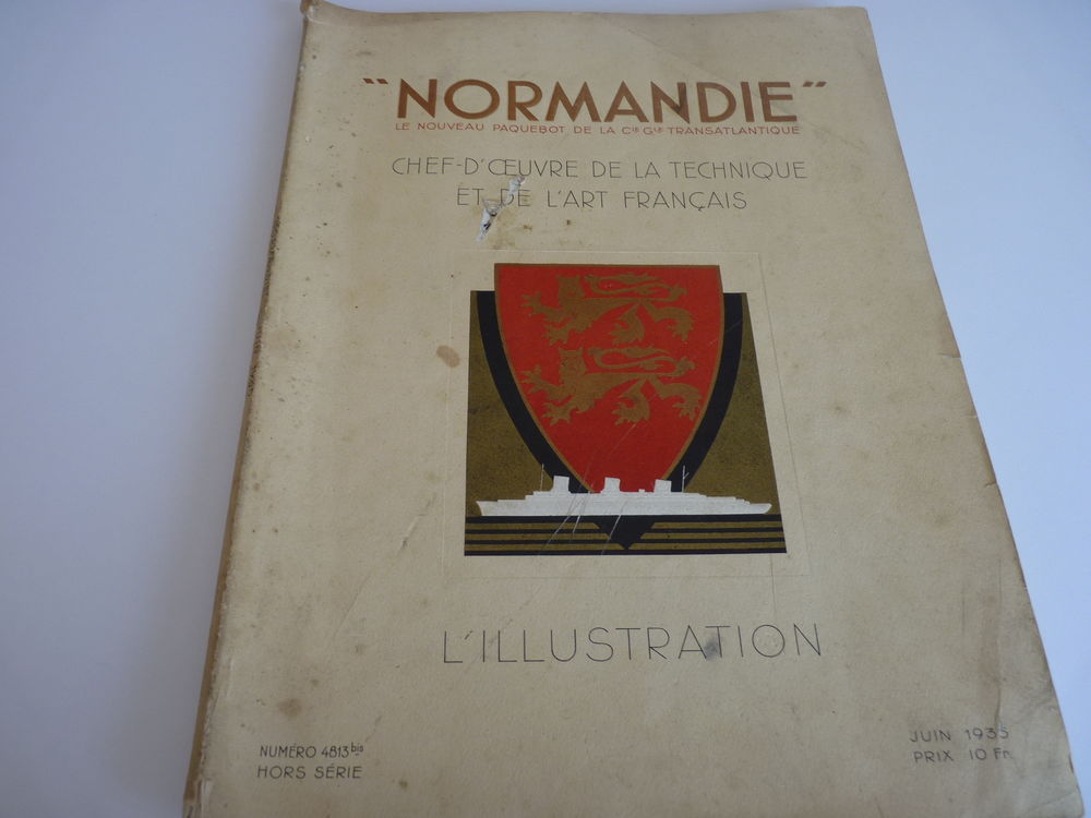revue illustration paquebot " le normandie" Livres et BD