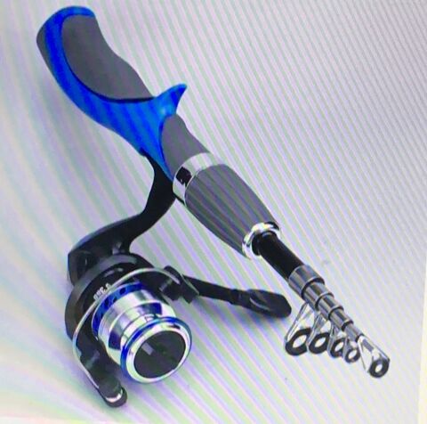 canne � p�che en fibre de carbone+moulinet bleue 24 Versailles (78)