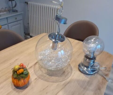 Lampe de chevet et lustre assorti 20 Hennebont (56)