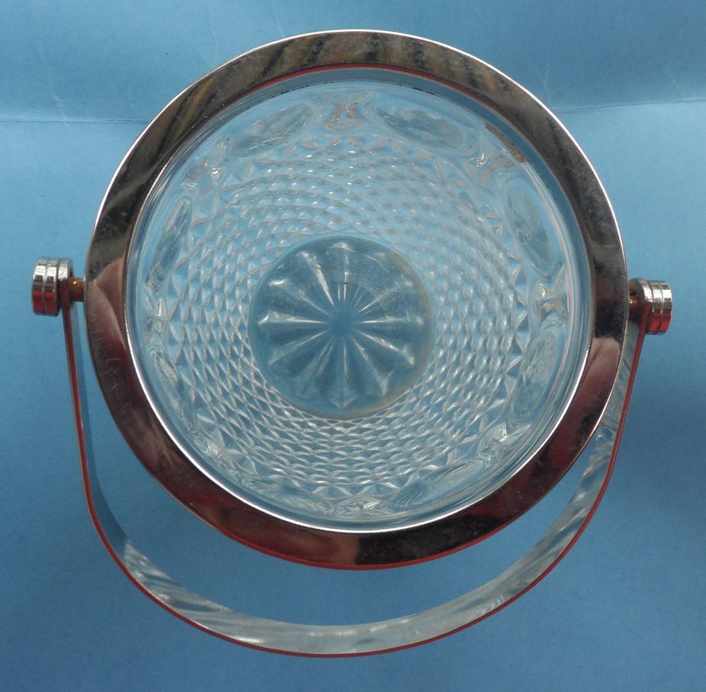 Seau &agrave; glace Oberglas Austria taille diamant, vintage ans 60 Cuisine