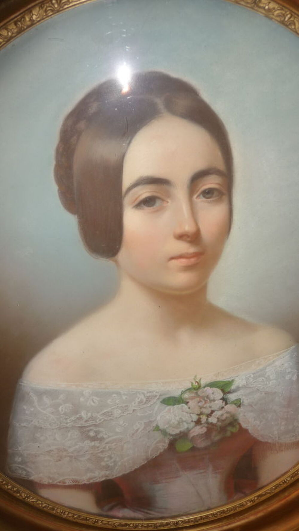 pastel portrait XIX&egrave;me Décoration
