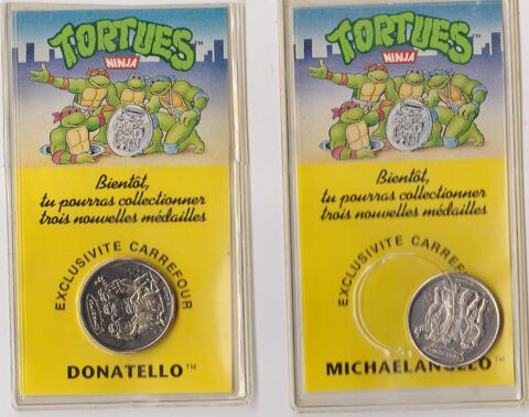 2 mdailles TORTUES NINJA - Carrefour 1991   20 Ervy-le-Chtel (10)