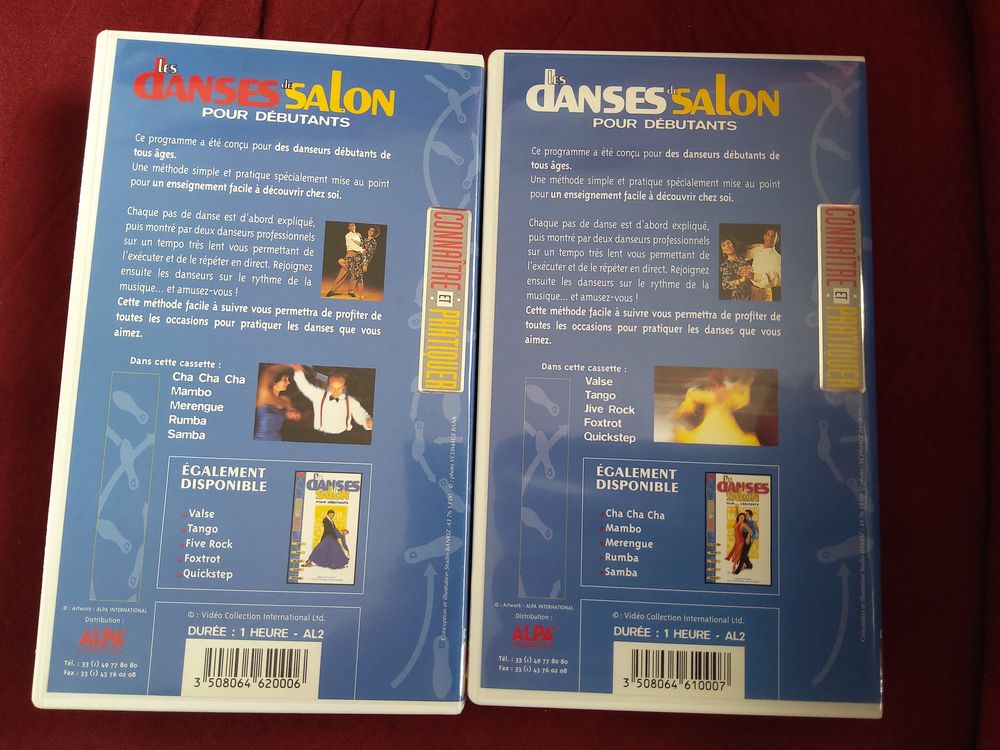 Les Danses de salon en K7 vid&eacute;o DVD et blu-ray