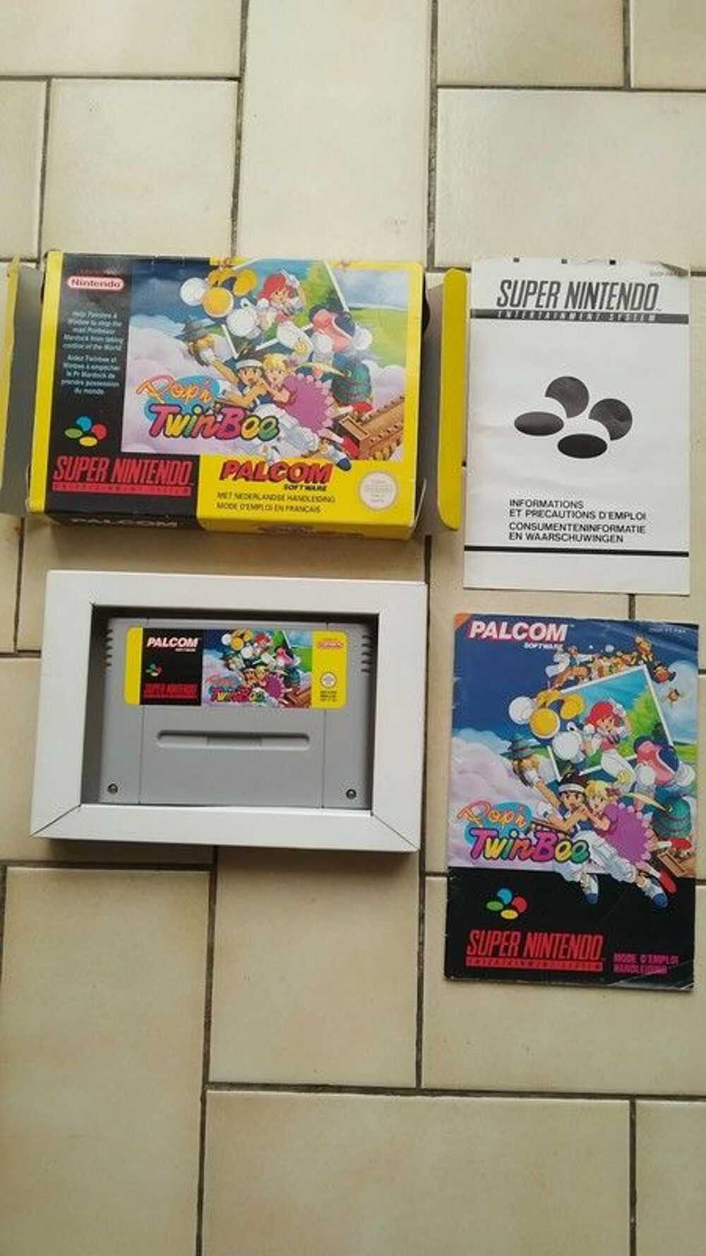 Pop'n twinbee Snes supernintendo retrogaming complet Jeux / jouets