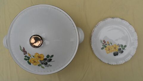 1 soupière + 4 assiette blanche faïence DIGOIN SARREGUEMINES 22 Castries (34)