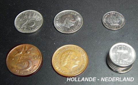 11 pices de monnaie : HOLLANDE NEDERLAND de 1950  1970e 19 10 Albi (81)