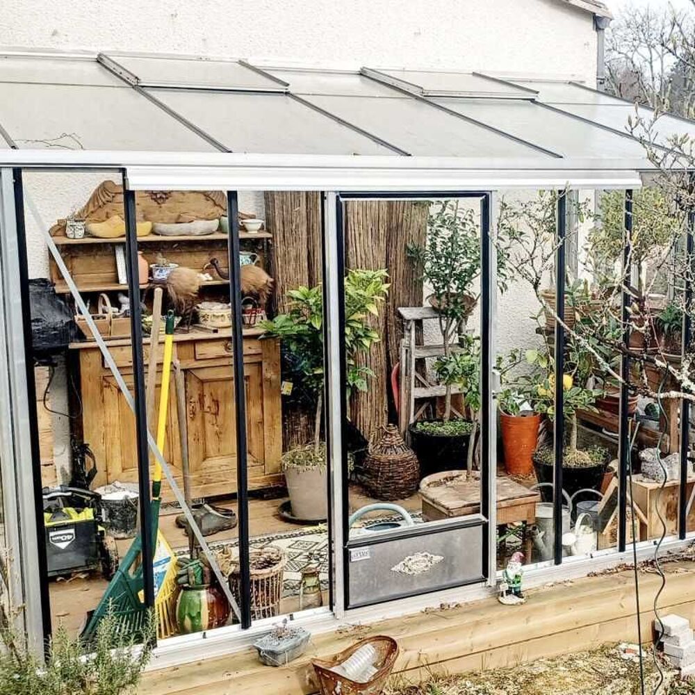 Jardin d'hiver, r&eacute;tro, adoss&eacute; de 2m32 x 3m80 Jardin