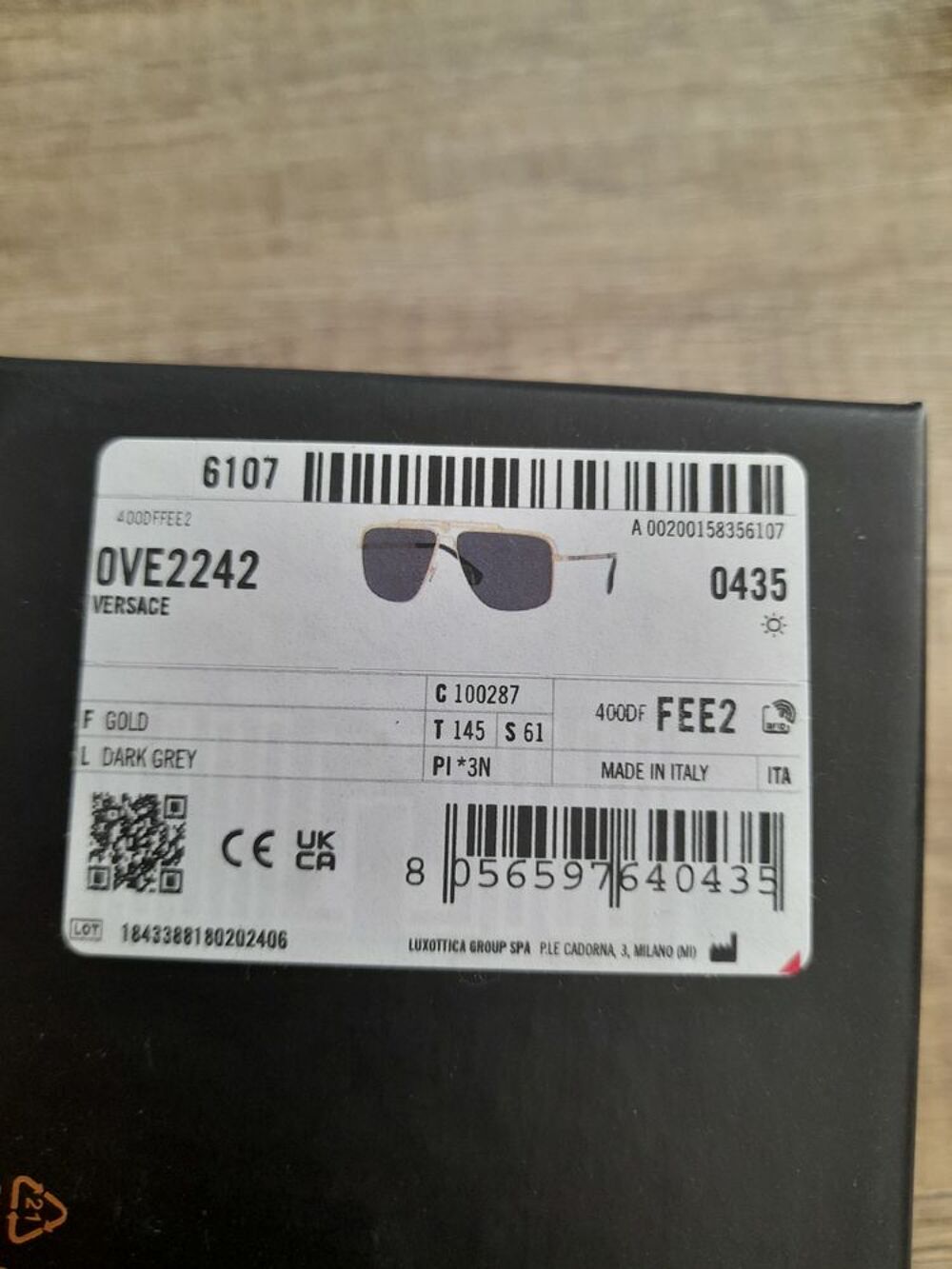 Lunettes Versace Bijoux et montres