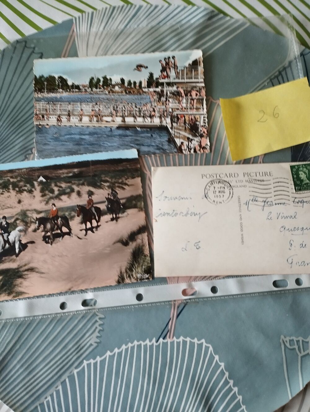 cartes postale anciennes avec timbres 