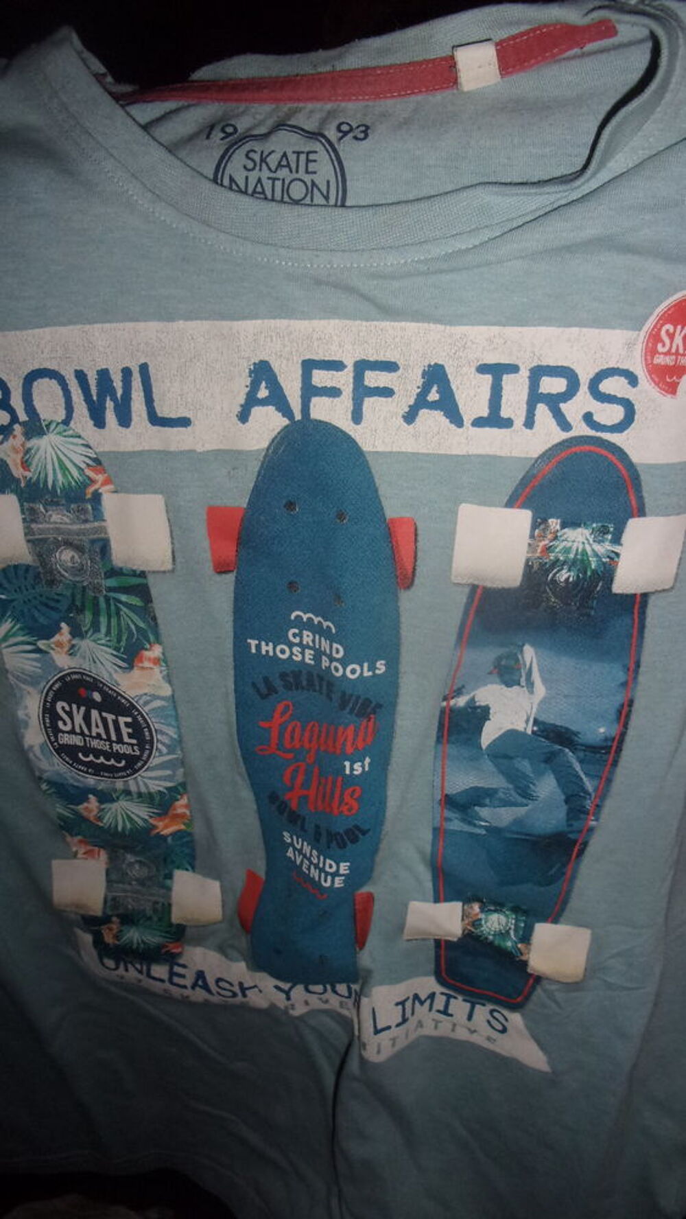 tee shirt 1993 skate nation USA MC s&eacute;ries made for the stree Vêtements enfants