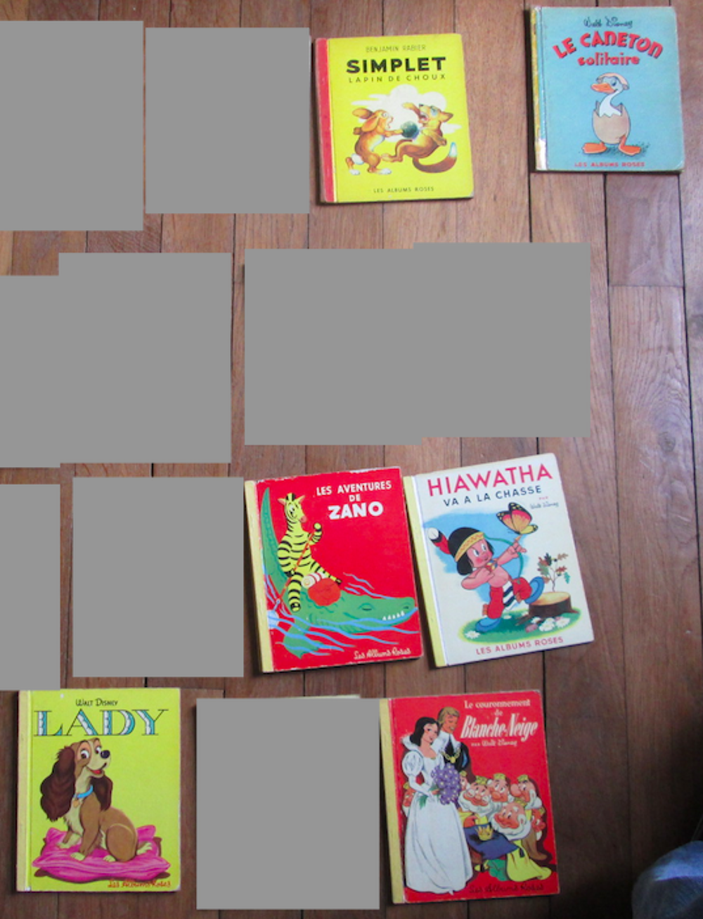 Livres jeunesse ann&eacute;es 50 Albums roses Hachette Livres et BD