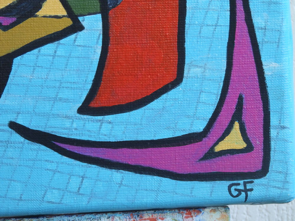 Acrylique sur toile - Le village englouti Décoration