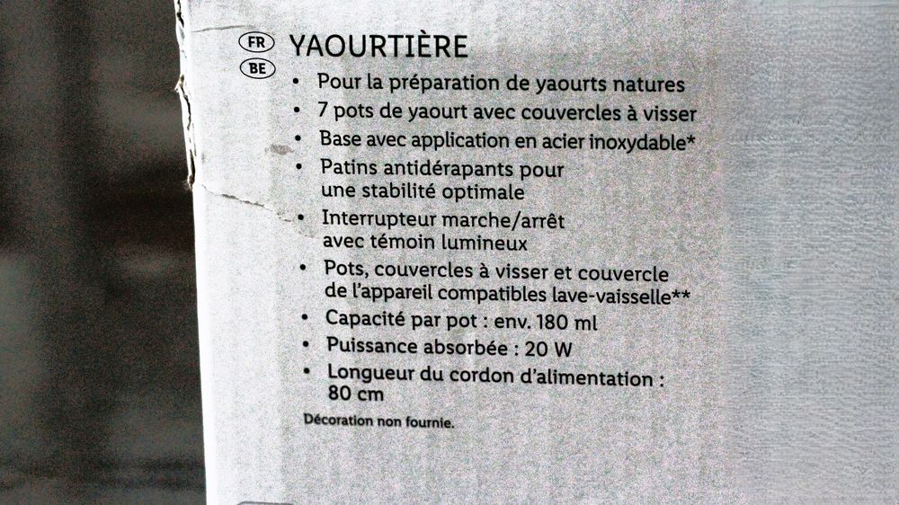 Yaourti&egrave;re. Electroménager