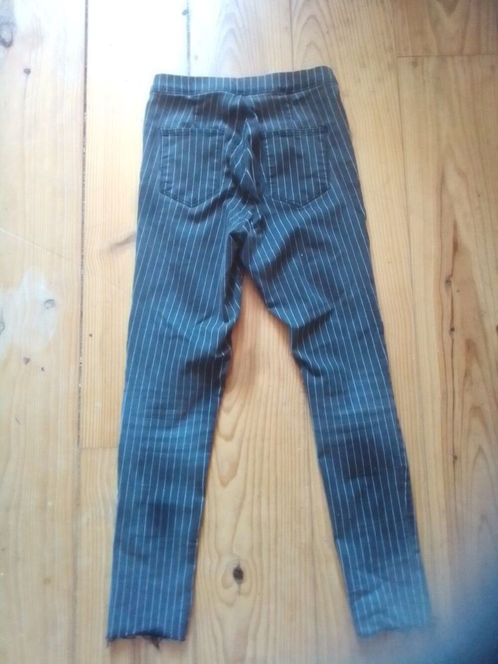 jegging slim taille haute &agrave; rayures Vêtements