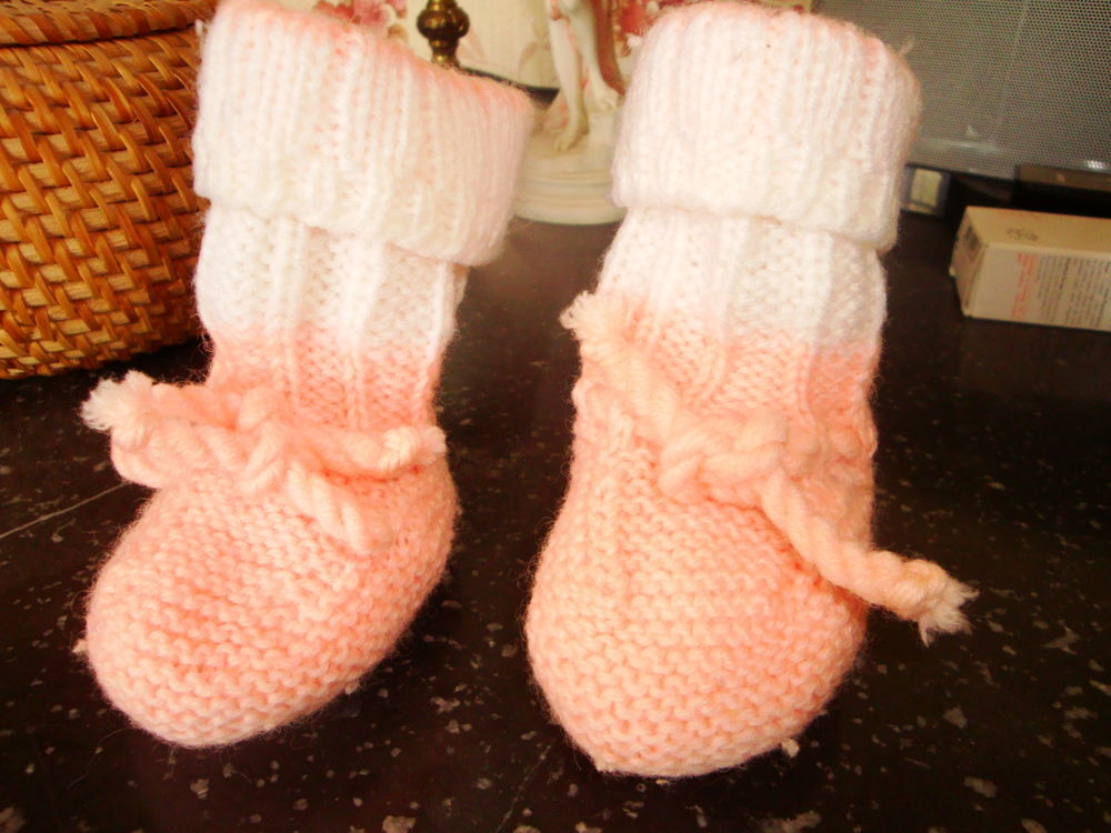 3 paires de petits chaussons fait main Vêtements enfants