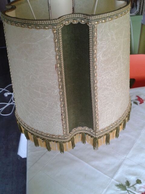 Abat jour en vessie de porc et velours vintage 30 Dijon (21)