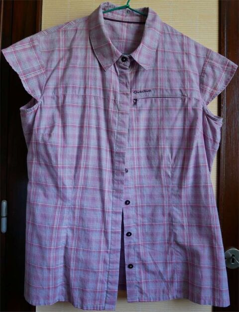 chemise manches courtes rose �cossais 5 Saint-Germain-du-Plain (71)