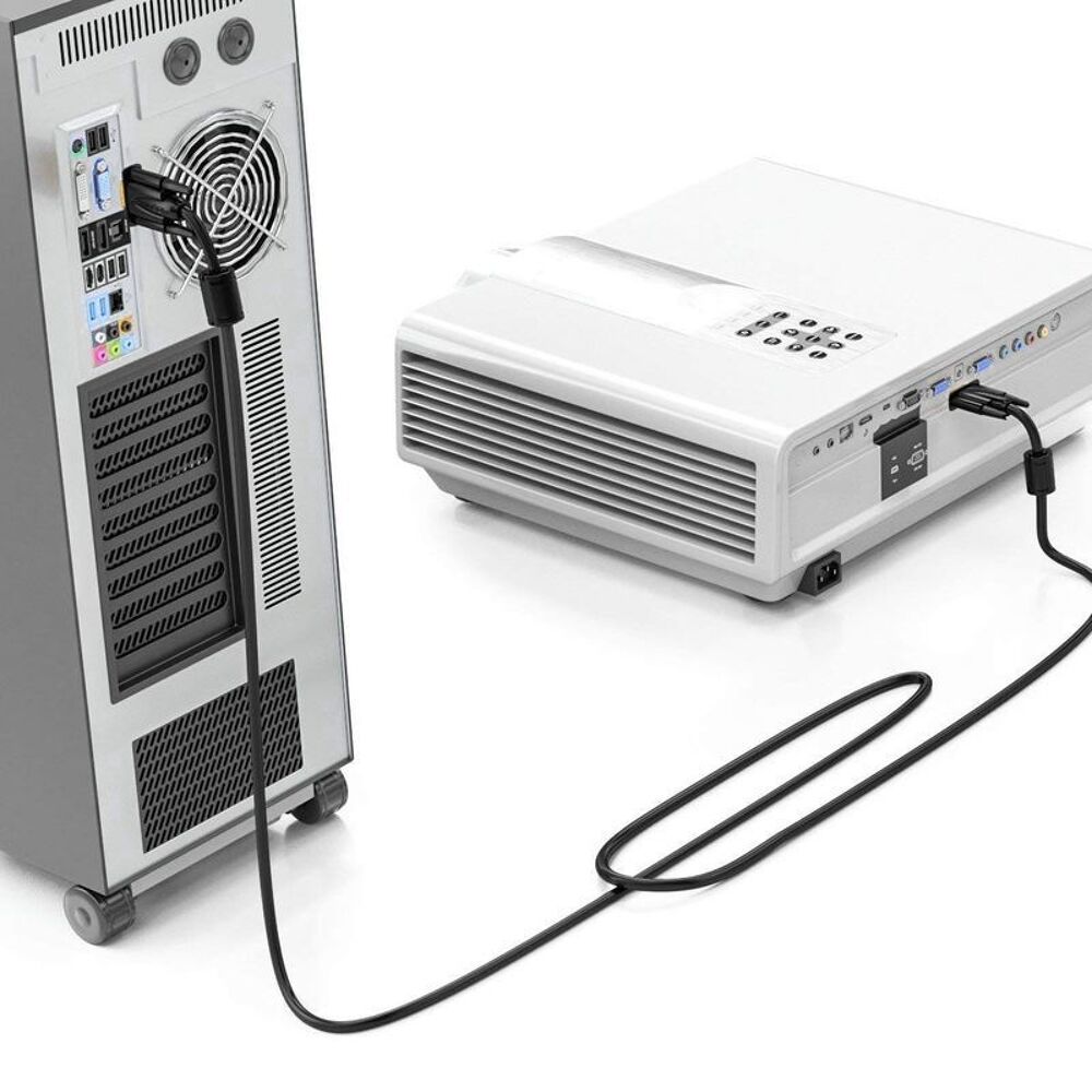 DeleyCON 10m C&acirc;ble VGA 15pol - C&acirc;ble de Moniteur S-VGA Conne Matériel informatique