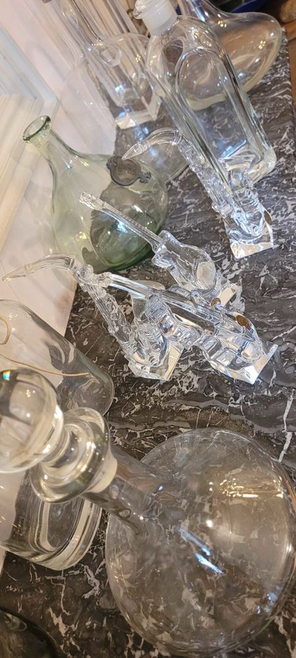lot de carafes en verre Décoration