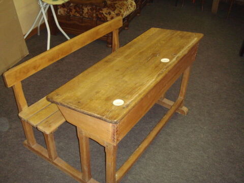 Ancien Bureau d'Ecolier Chêne+Encriers 200 Laon (02)