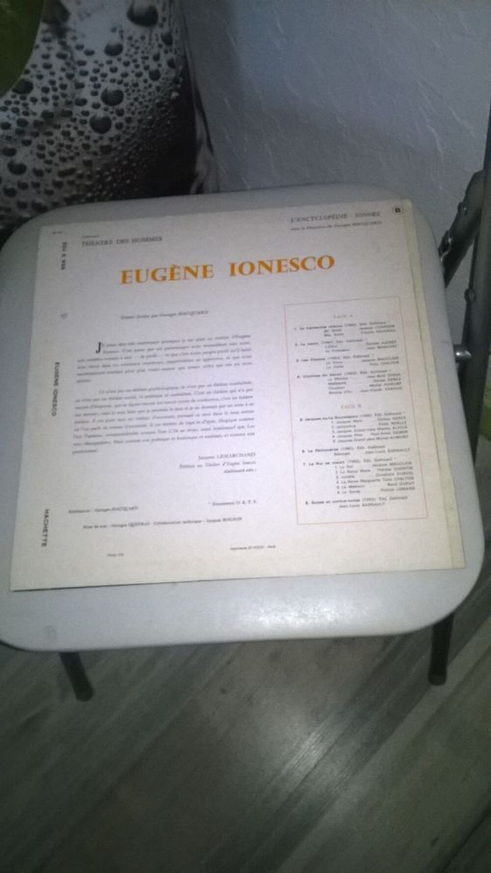 Vinyle Eugene Ionesco
1973
Excellent etat
La Cantatrice C CD et vinyles