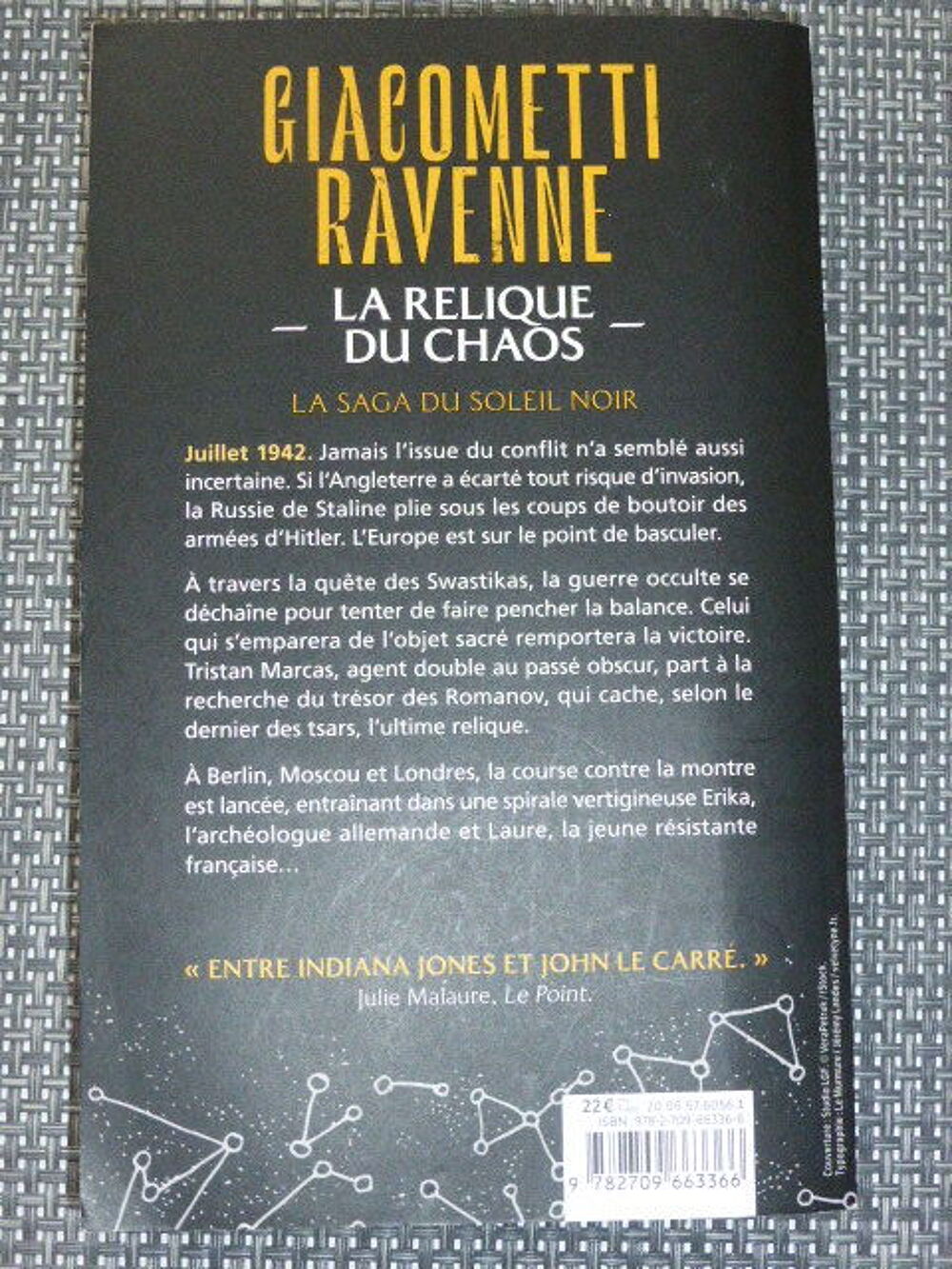 La relique du chaos Giacometti Ravenne Livres et BD
