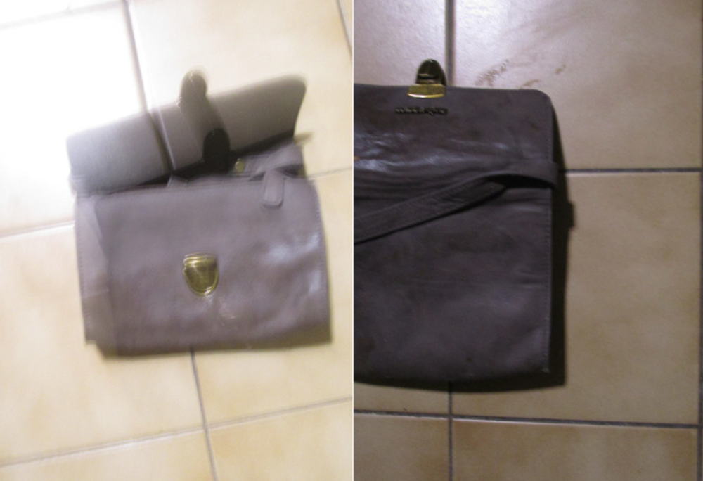Sac &agrave; main gris Sud Express Maroquinerie