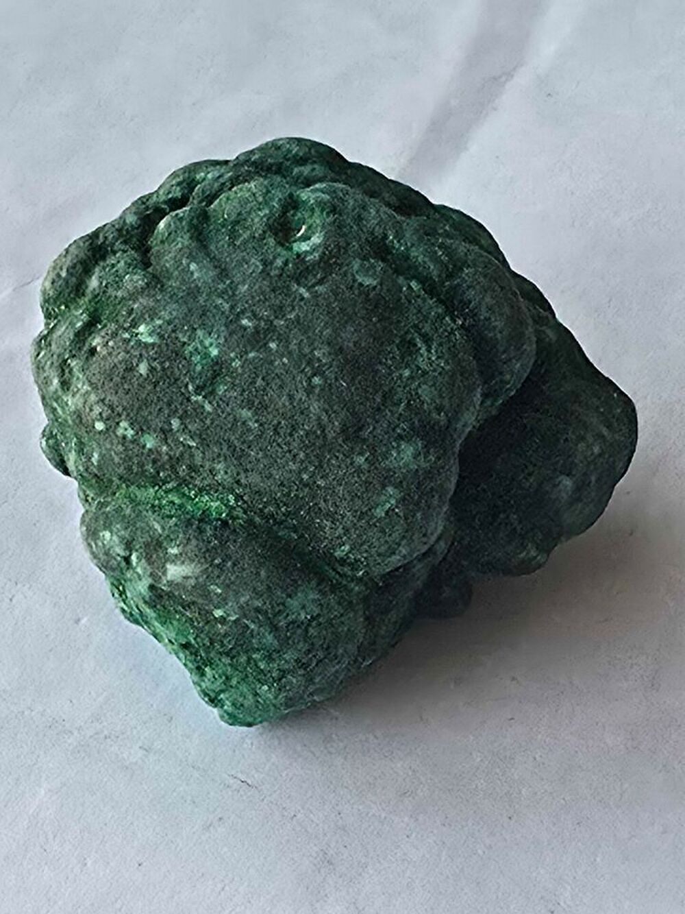 Min&eacute;ral Brut : Stalactite de Malachite Fibreuse Naturelle du Congo 