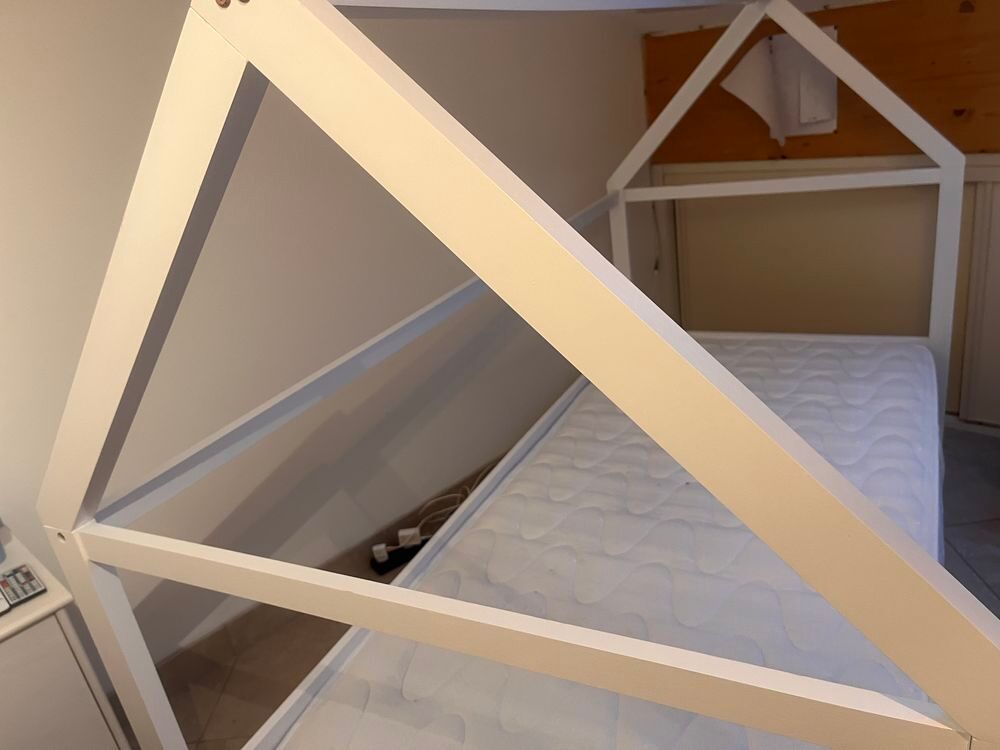superbe lit cabane 1 place blanc Mobilier enfants