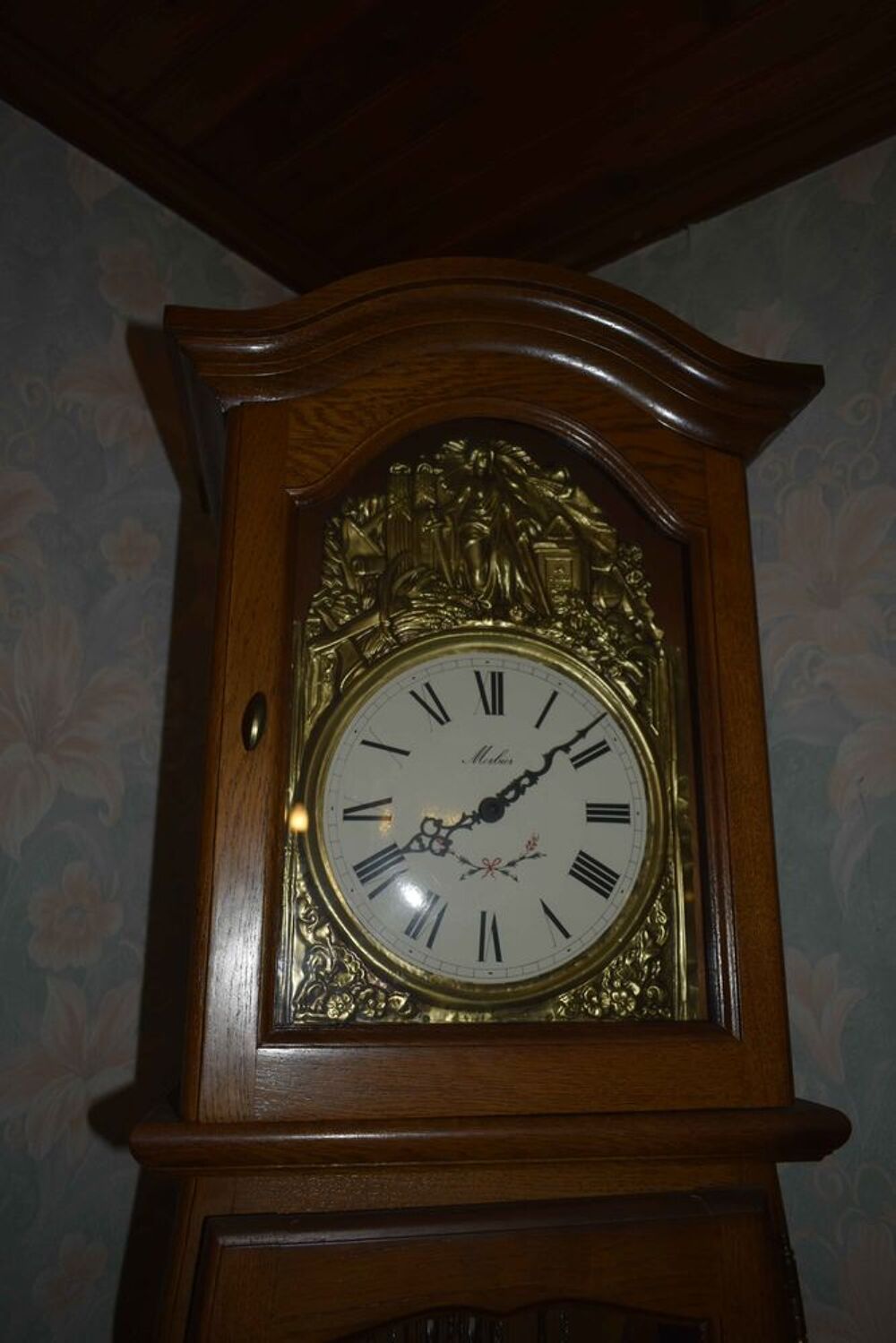 Horloge sur pied ch&ecirc;ne parfait &eacute;tat Décoration