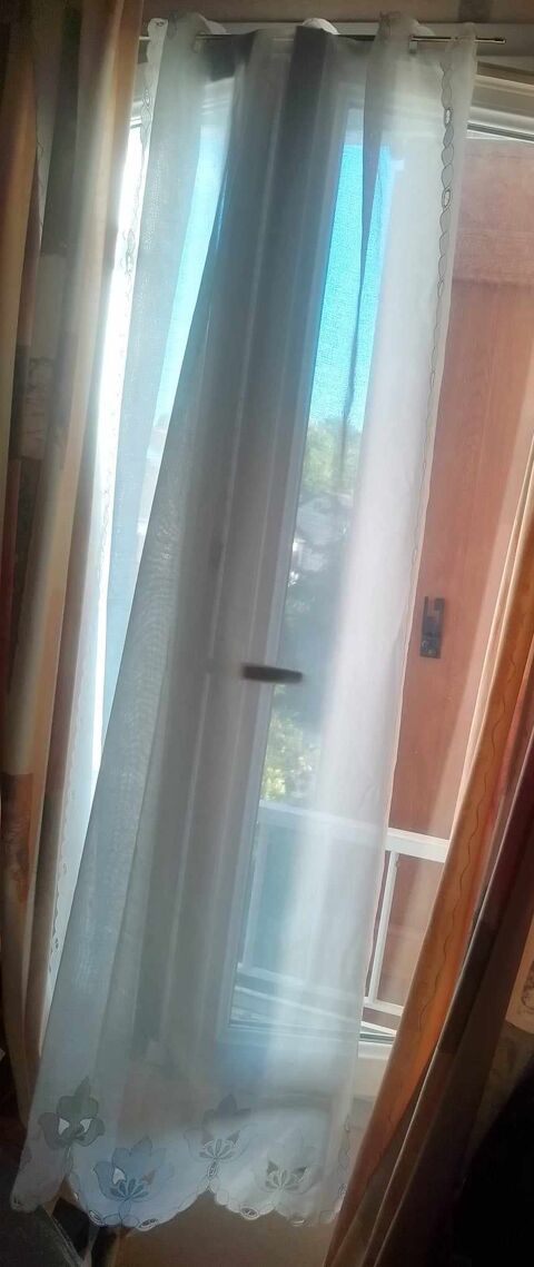 2 Paires de Vitrages  Blanc  avec Imprim Floral 159x85,5 cm 29 La Fert-Alais (91)