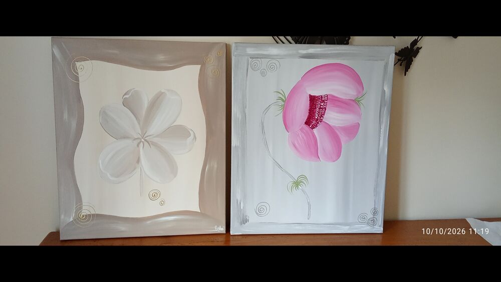 2 TOILES NEUVES 55 CM X 46 CM Décoration